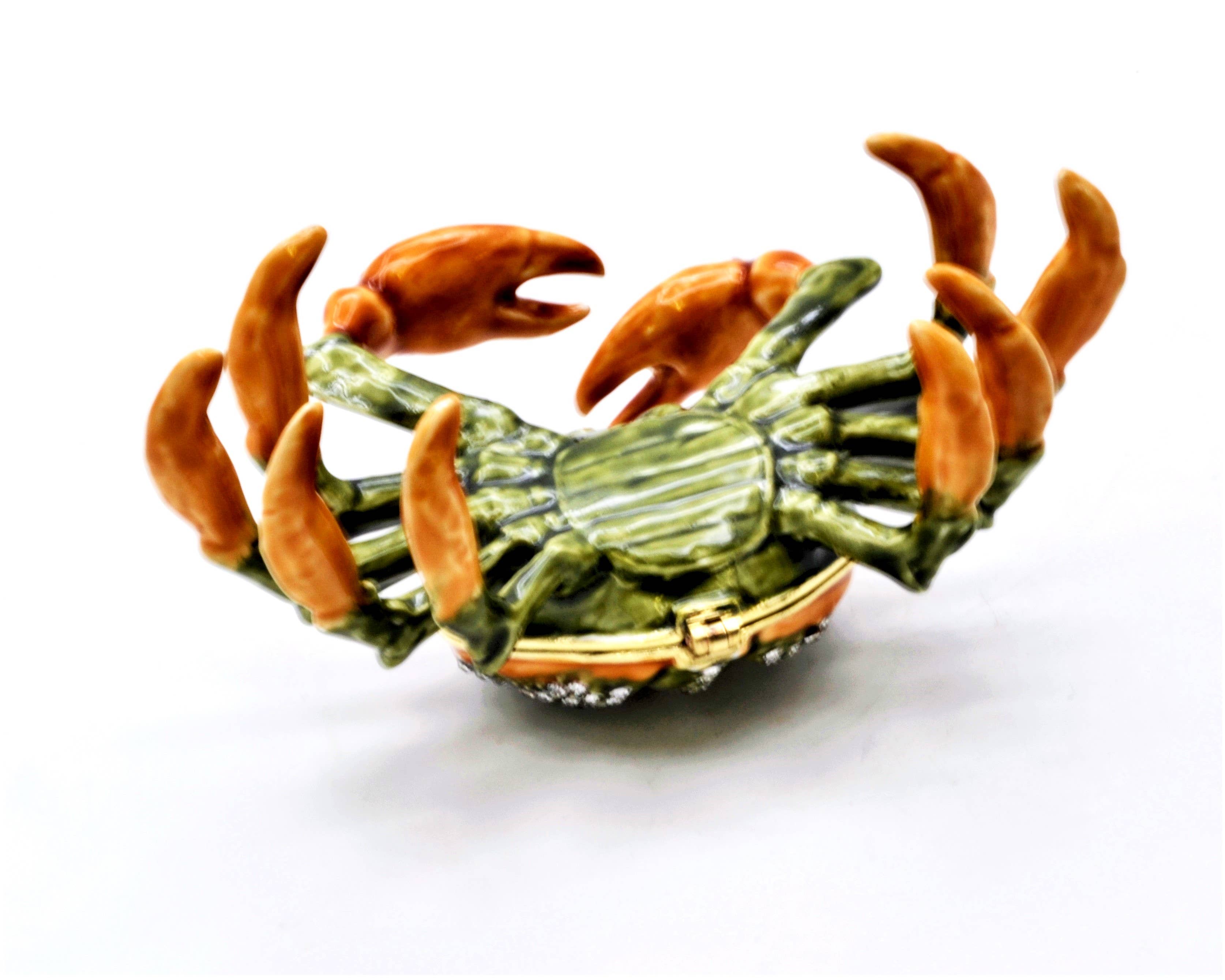 Ciel Collectables - Wholesale Jewelry Box/Organizer - Bejeweled Green Crab  Trinket Box. Hand Set Swarovski4