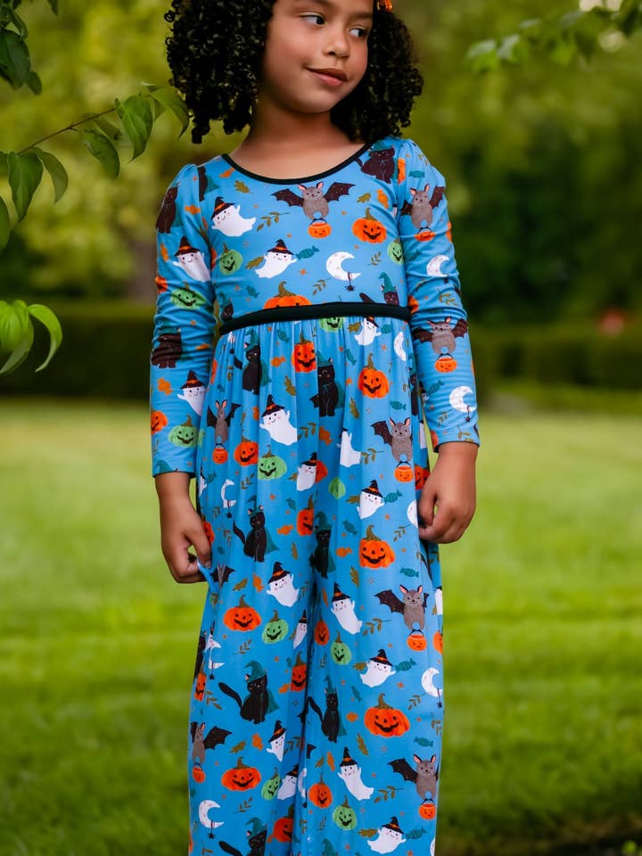 Boo! Romper med bredt ben for engroshandel hos Twinflower Creations