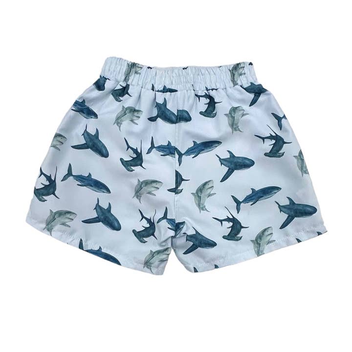 Sugar Bee Clothing - Wholesale Swim Shorts - Kids - Boys Summer Swim Shorts - Sharks 6