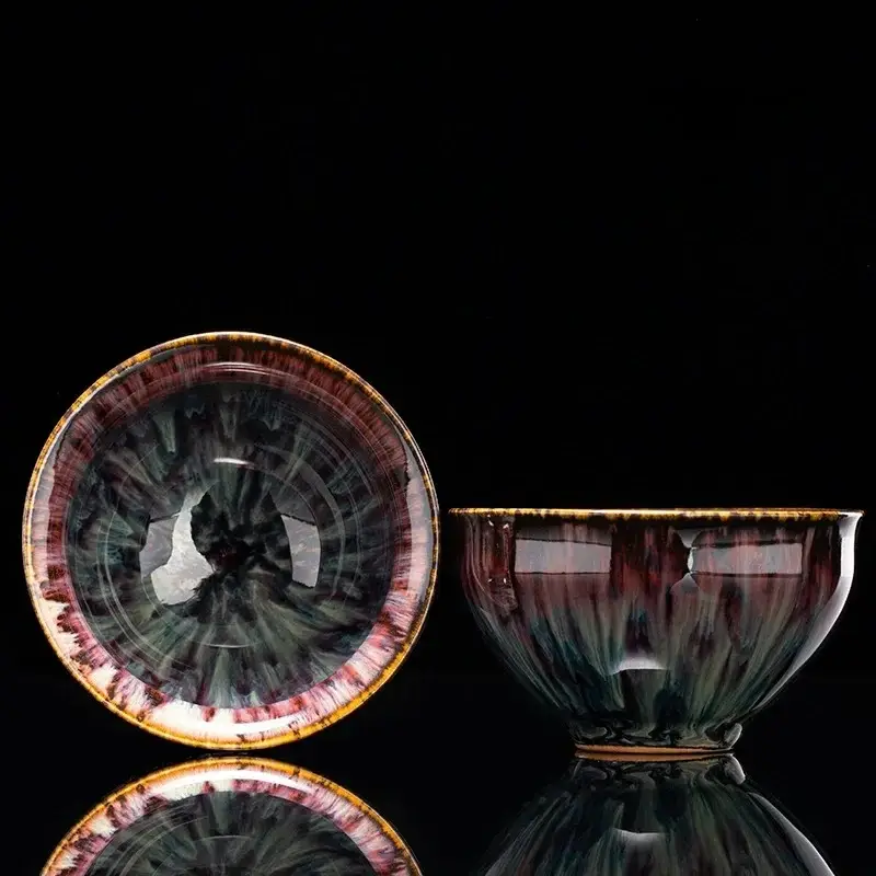 Otterware – wholesale Coffee/tea cup – Handmade Artisanal Tenmoku Glaze Tasting Cup (Single)22