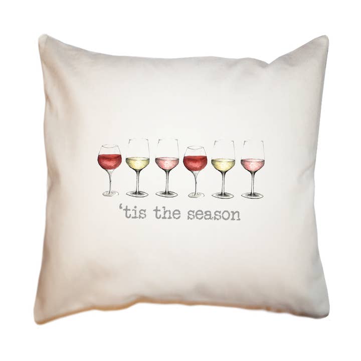 Coussin carré Tis the Season pour la vente par Tina Labadini Designs