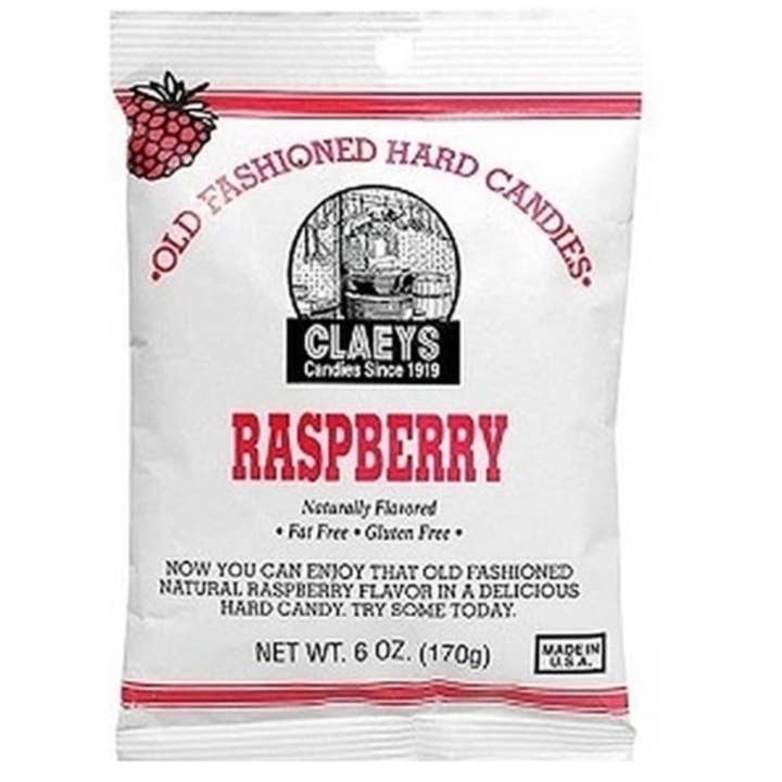 Claeys Old Fashioned Hard Candies - Raspberry - 12 Ct. for wholesale by Candy Barn Express