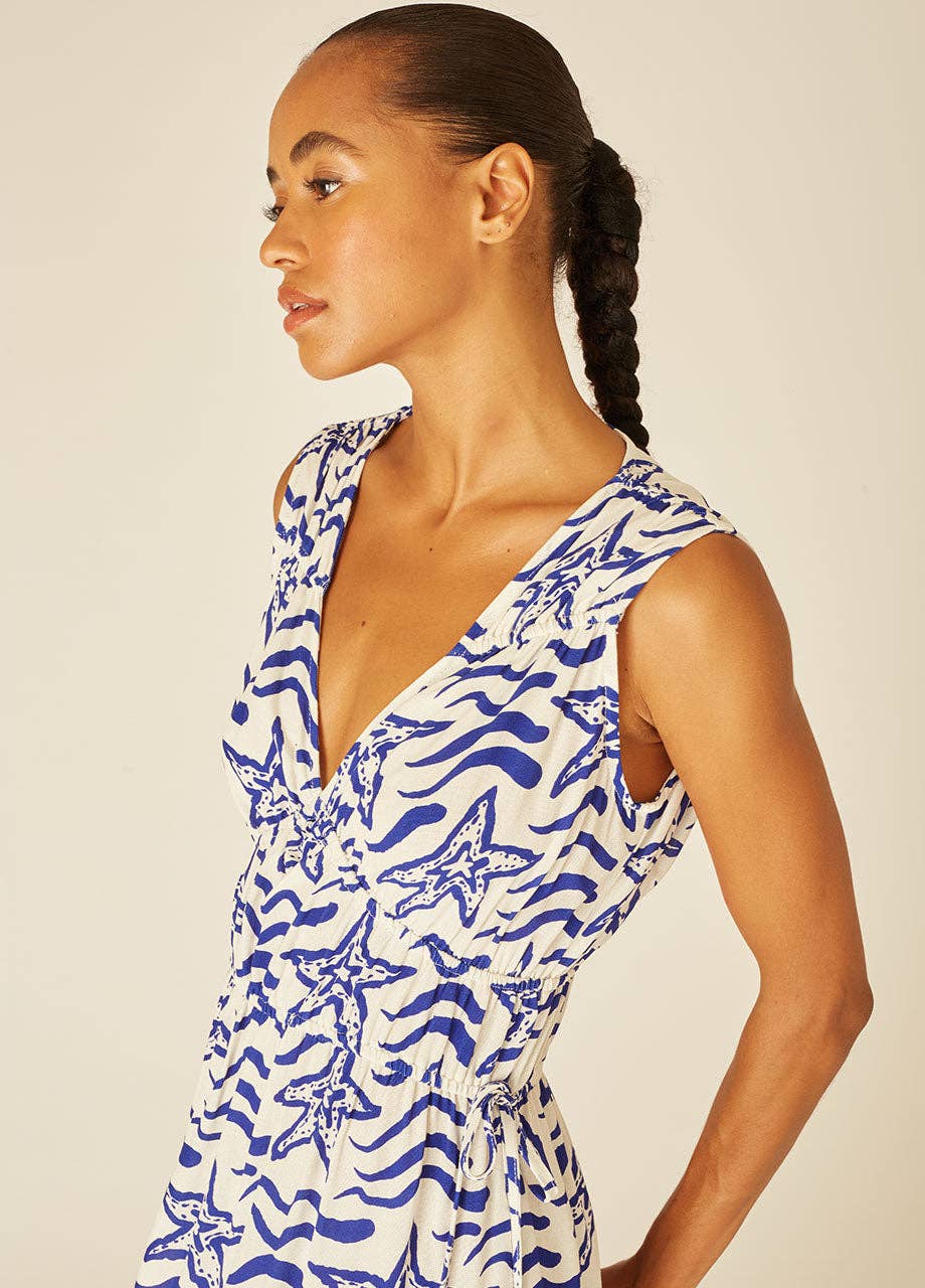 Pepaloves - Vendita all'ingrosso Vestito - Donna - ABITO BLU SCURO CON VOLANT A STELLE3