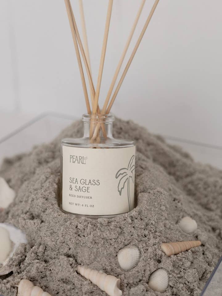 Sea Glass & Sage Reed Diffuser for wholesale by Pearl Candle Co.