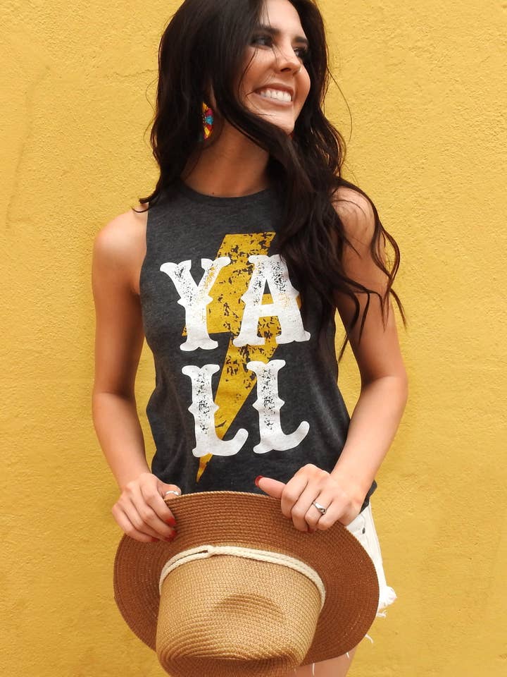 Y'ALL | Débardeur Country Western pour la vente par Cult of Personalitees