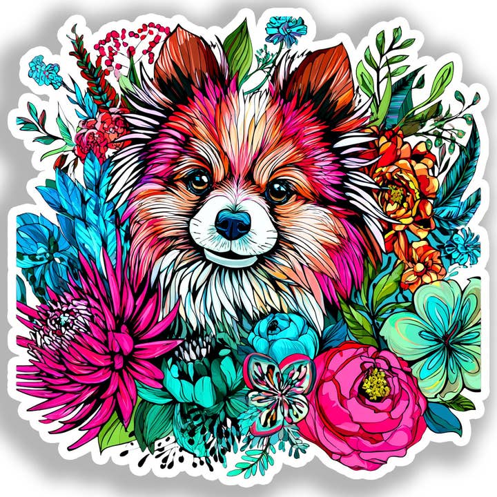 Pomeriaan Hond Sticker # A017364 voor wholesale door Yoonek Graphics
