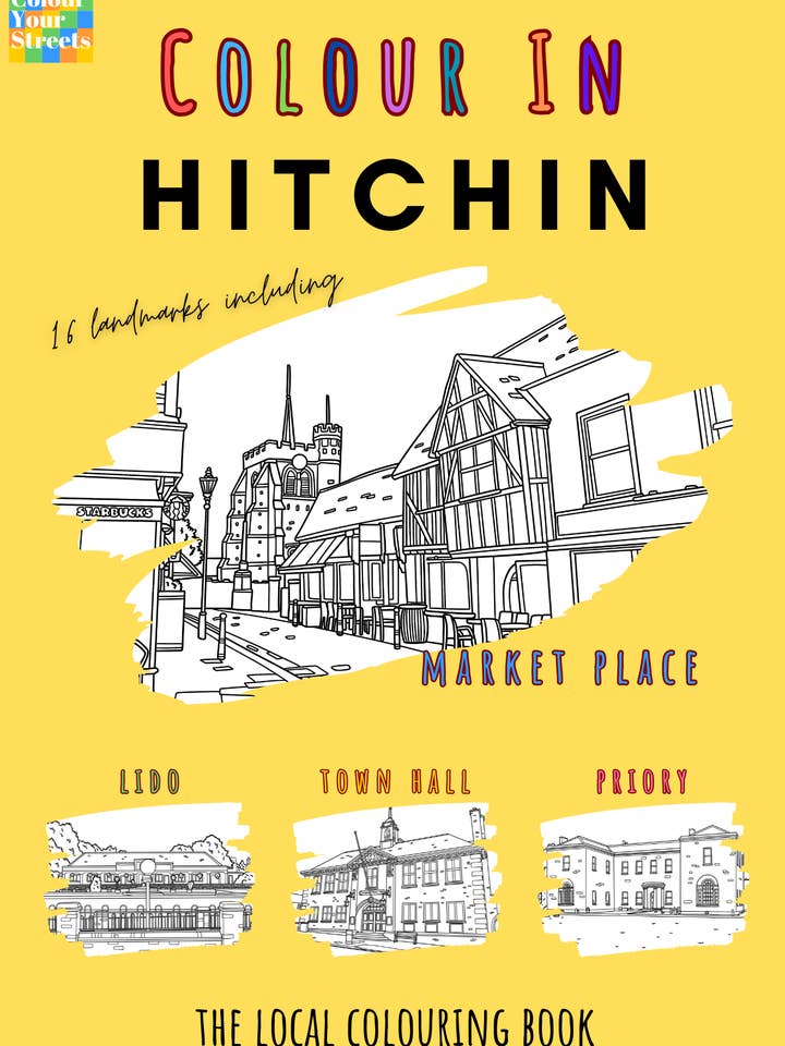 Hitchin Colouring Book (A4) for wholesale by Colour Your Streets