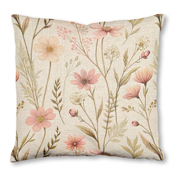 Vintage Pressed Florals 8 - Throw Pillow 26x26 for wholesale by FabricSmiths