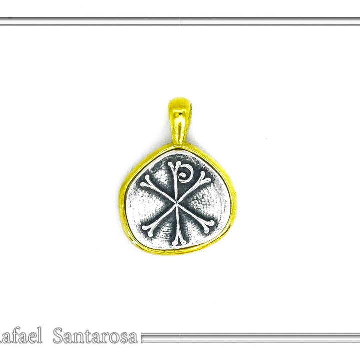 RAFAEL SANTAROSA - Vendita all'ingrosso Collana con ciondolo/pendaglio - Ciondolo collana con talismano cristiano di protezione Gesù Cristo