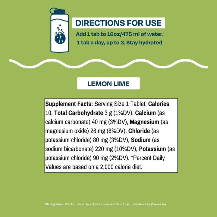 Drinklits Hydration - Wholesale Powdered Health Drink - Hydration Tablets: Natural LEMON-LIME Electrolyte Tablets5