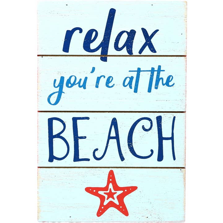 Relax at the Beach - 4" x 6" MDF Plaque for wholesale by Pavilion