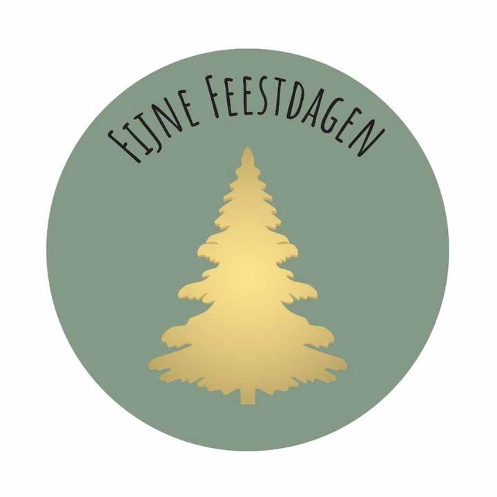 Etichette – Buone Feste – Verde Oliva – 250 Pezzi per la vendita all'ingrosso da parte di Mini Art Products