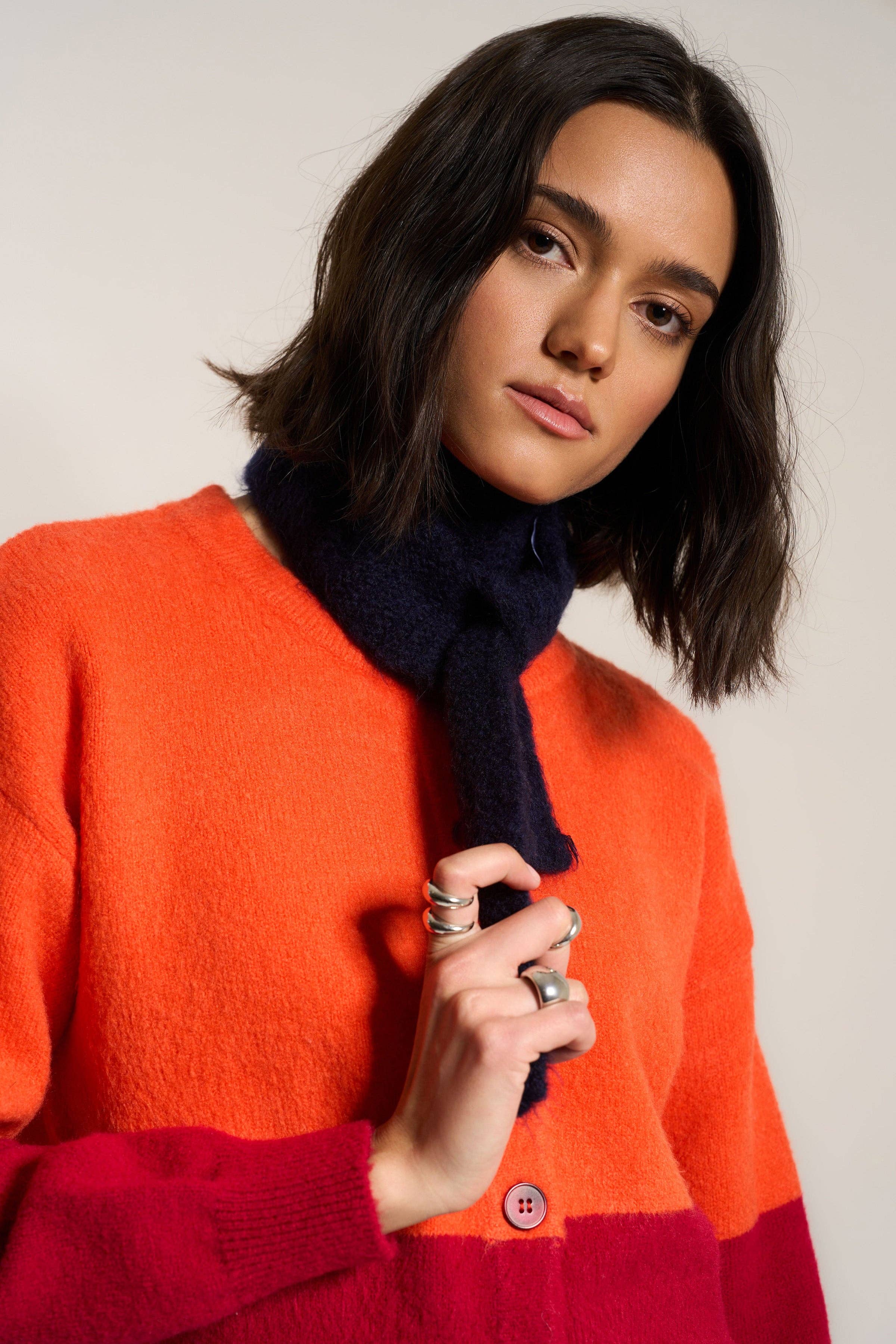 Callahan Knitwear - Wholesale Neck Gaiter/Snood - Women's - Neck Tie - Navy1