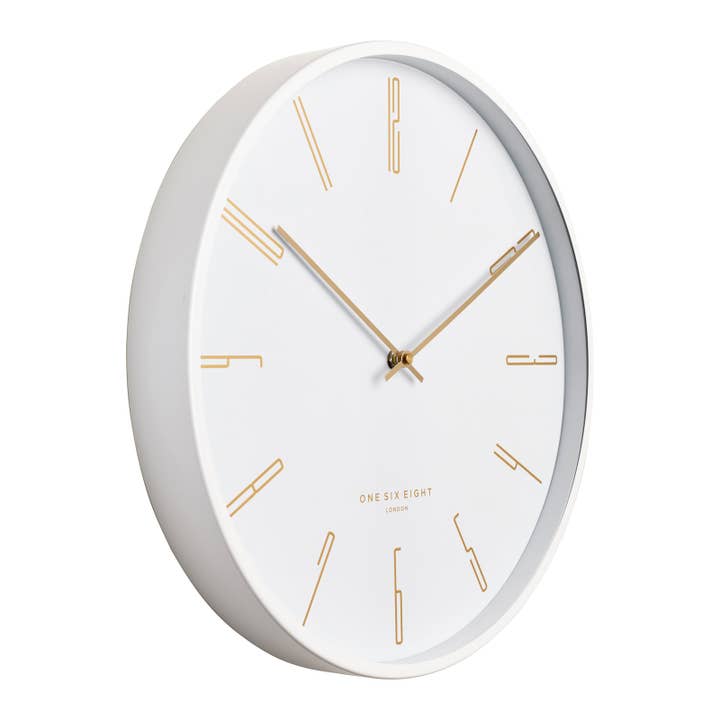 One Six Eight London - Wholesale Wall Clock - Maya 30cm White Silent Wall Clock