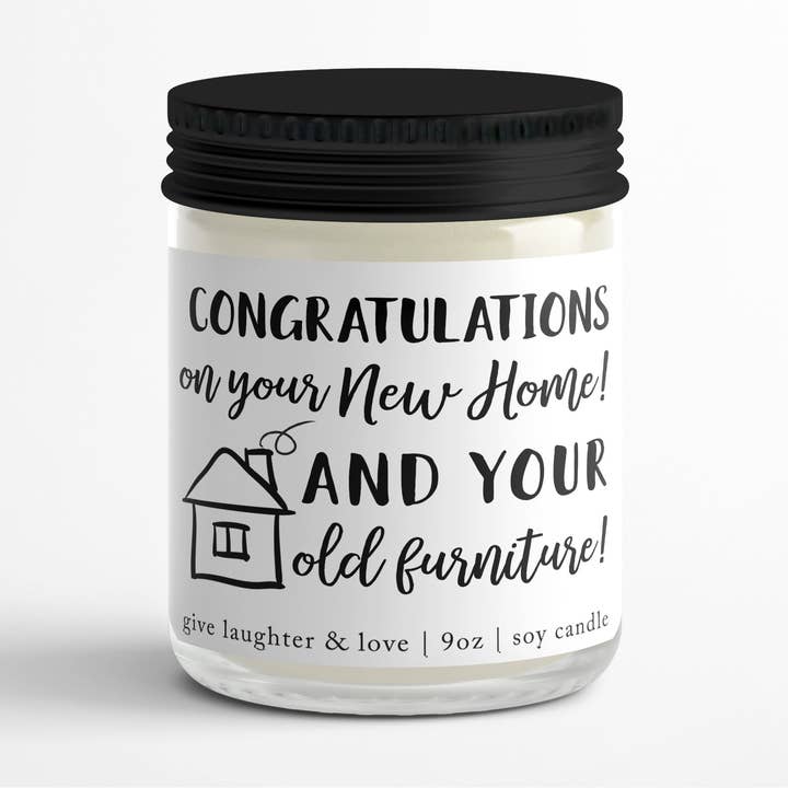 Congrats on Your New Home - Ideal Housewarming Candle Gift for wholesale by Give Laughter and Love