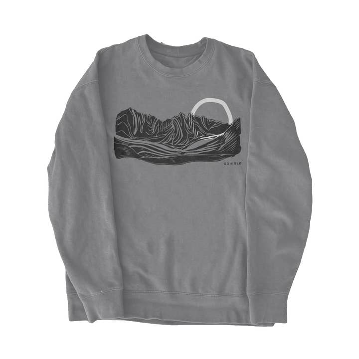 Wind River Linocut Crew Sweatshirt for wholesale by Go Slo