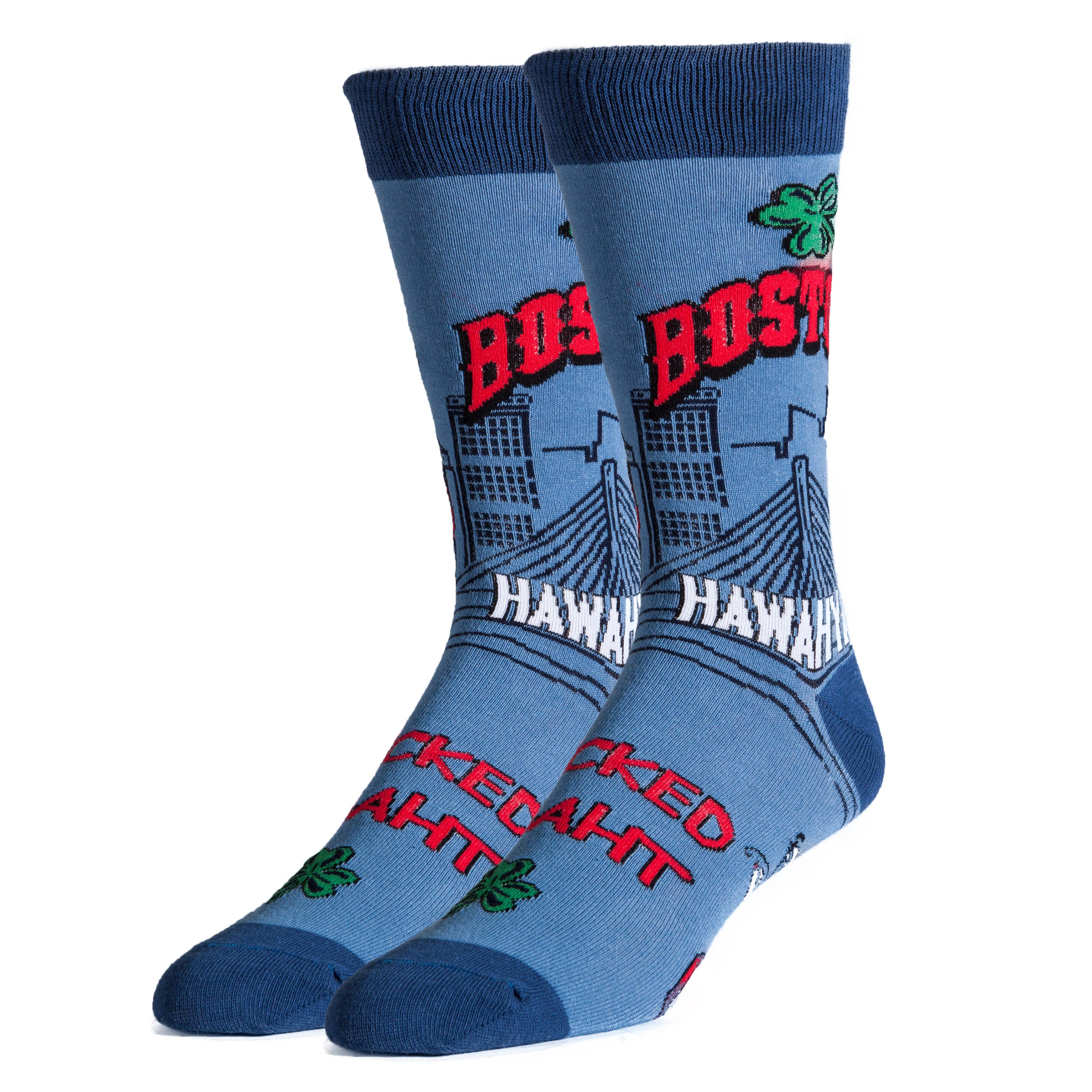 Oooh Yeah/Sock It Up/Oooh Geez Slippers - Wholesale Socks - Men's - Boston | Men's Cotton Crew Funny Socks2