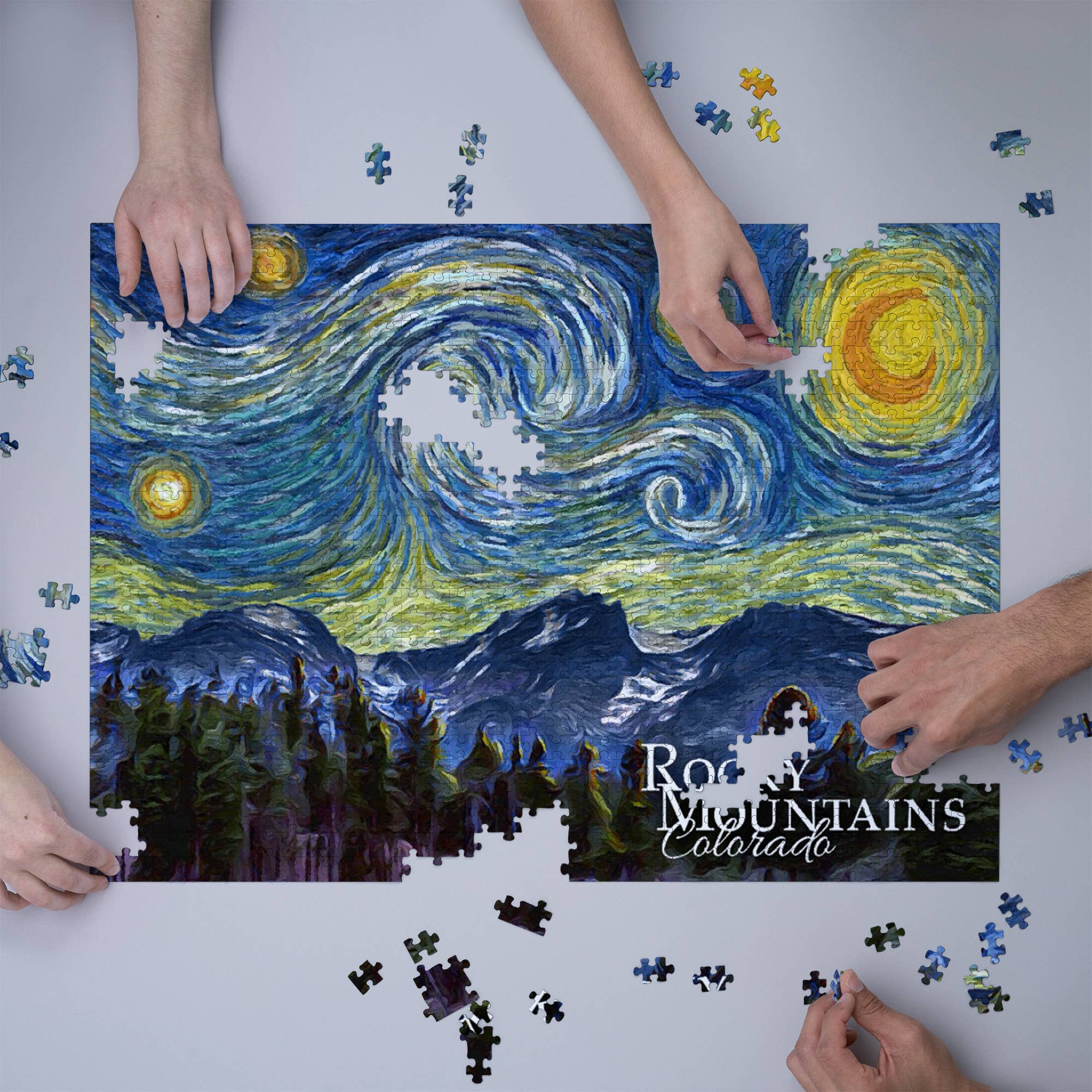 por la noche en las Montanas Rocosas piezas 1000 Ravensburger 150113 puzzle 