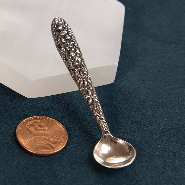 SilverLiza – wholesale Kökssked – Sterling silver Tiny Spoon Halsband-Liten saltsked0