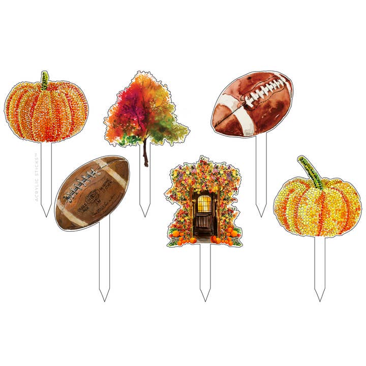 COMBO DE PALILLOS ACRÍLICOS PARA FIESTA DE FÚTBOL DE OTOÑO para venta al por mayor de XO ACRYLICS | ACRYLIC STICKS