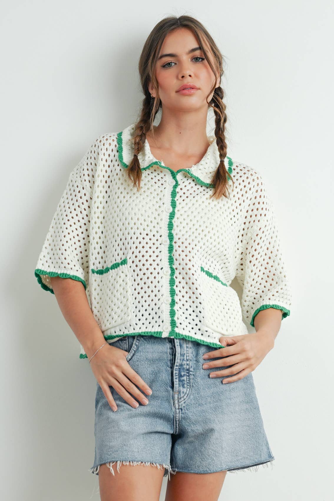 BUTTERMELON - Vendita all'ingrosso Maglione tricot - Donna - Maglione all'uncinetto Urban Vibe - BMW76545