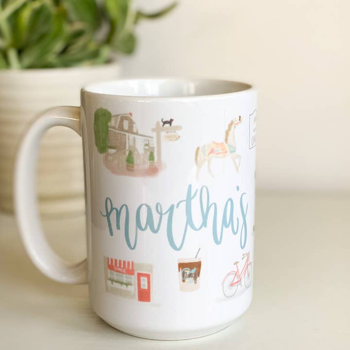 Martha's Vineyard Landmark Mug for wholesale by Palm Prints