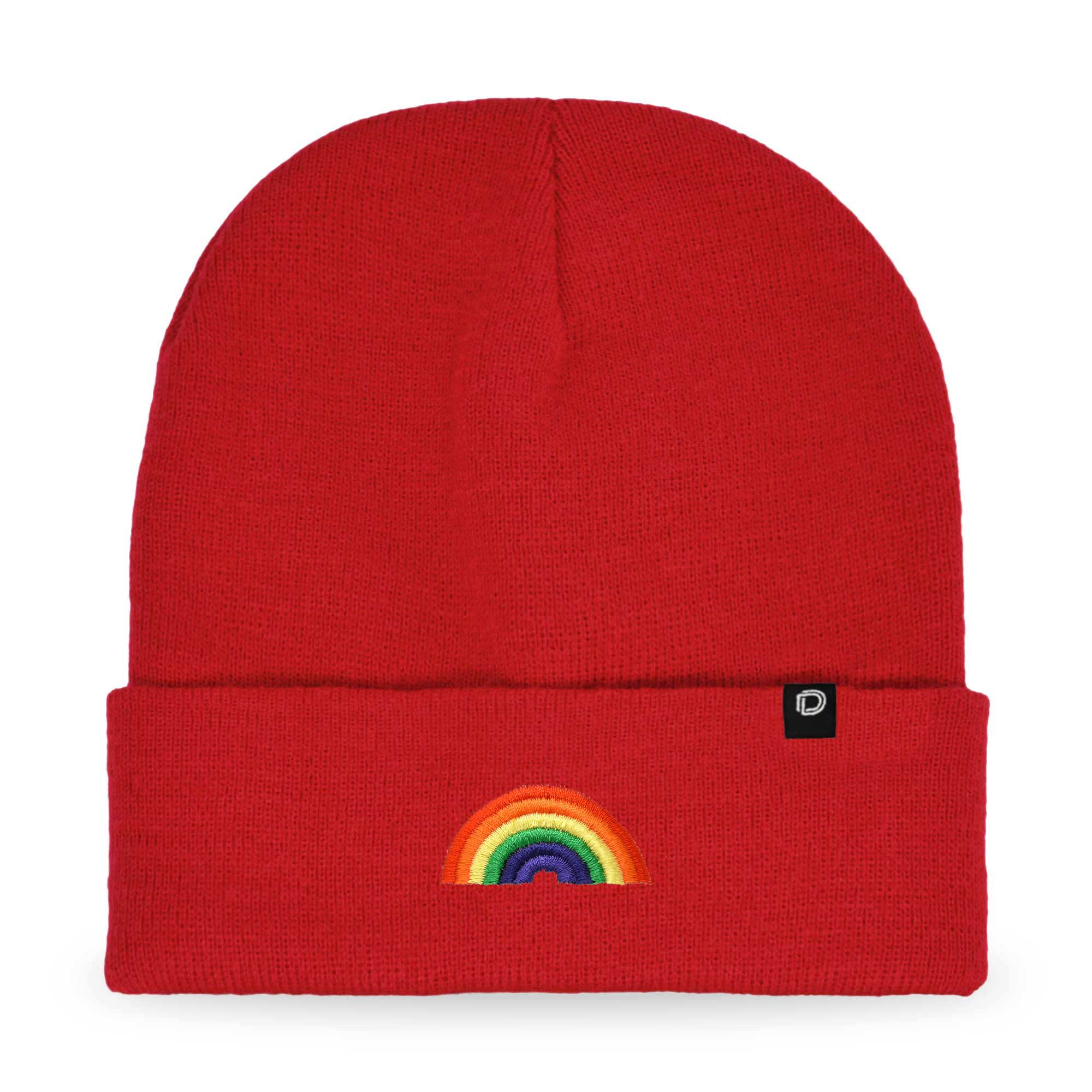 Dalix - Wholesale Beanie - Women's - Dalix Embroidered Rainbow Beanie Cap Cuffed Knit Hat Women70