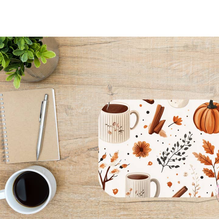 Pumpkin Spice-Sublimation Mouse Pad for wholesale by Beyond Pumped