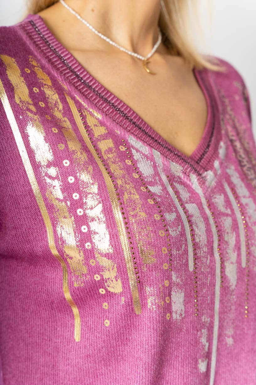 Look Mode Usa - Wholesale Knit Sweater - Women's - Women sweater with rhinestone 3