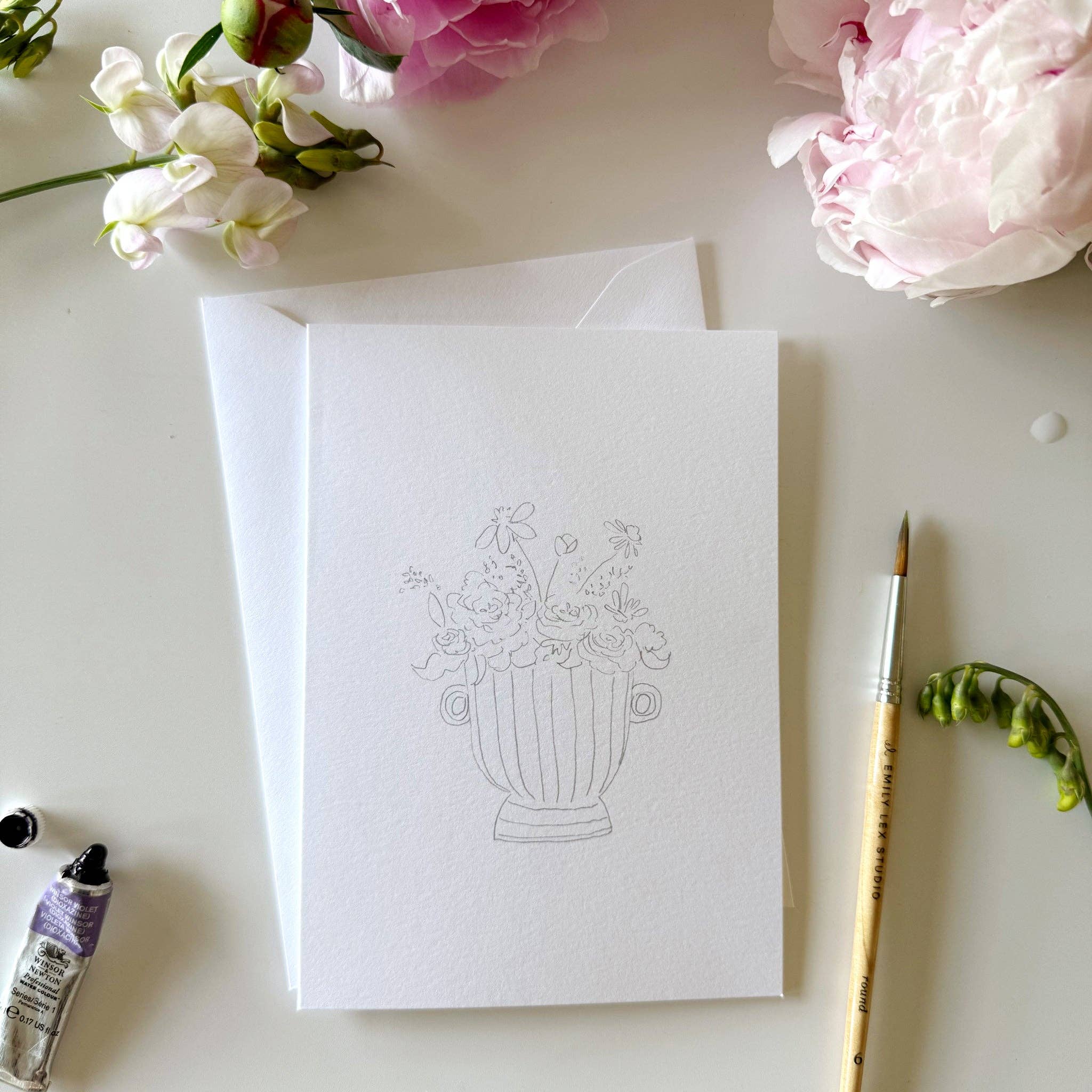 emily lex studio - Wholesale Stationery/Notecard Set - bouquets paintable notecards8