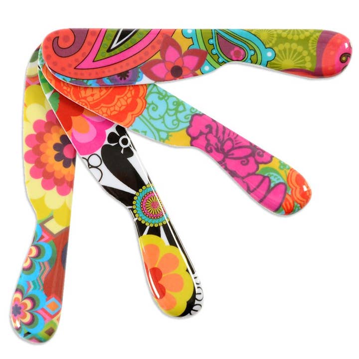 French Bull - Wholesale Cheese Spreader - Floral Spreader Set1