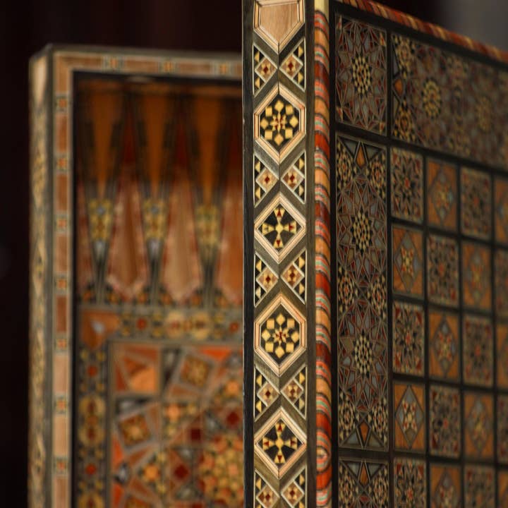 JOUZ - Wholesale Board Game - Luxury High-Quality Large Size Backgammon & Chess Set – Handcrafted Masterpiece, Premium Wood, Elegant Board Game, Gift for Gamers