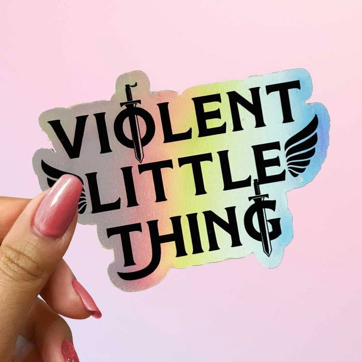 Fourth Wing Sticker Holographic - Violent Little Thing for wholesale by Bookish Queen