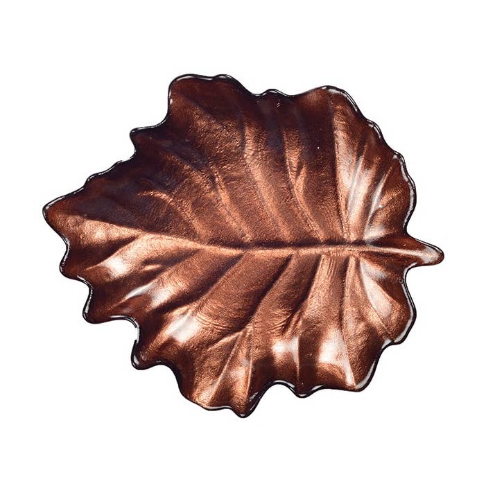 Brown leaf dish 21x22x3cm for wholesale by AULICA