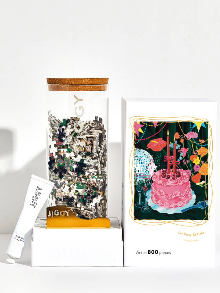 800pc Puzzle & Glue Kit: Let there Be Cake, Katie Smith for wholesale by JIGGY Puzzles