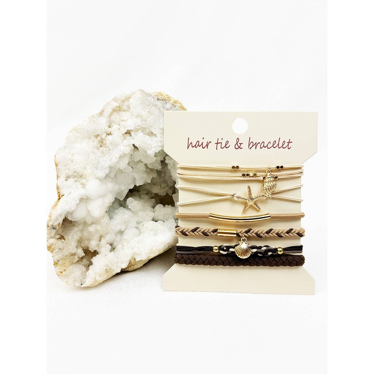 MIX COLOR Boho Inspired BEACH Theme Hair Tie Bracelets for wholesale on Faire1