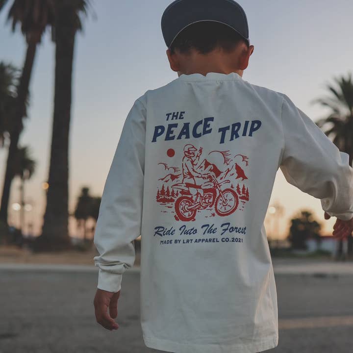 Little Rad Things - Wholesale Screen Printed T-Shirt - Kids - Kids Clothing The Peace Trip Long Sleeve Tee