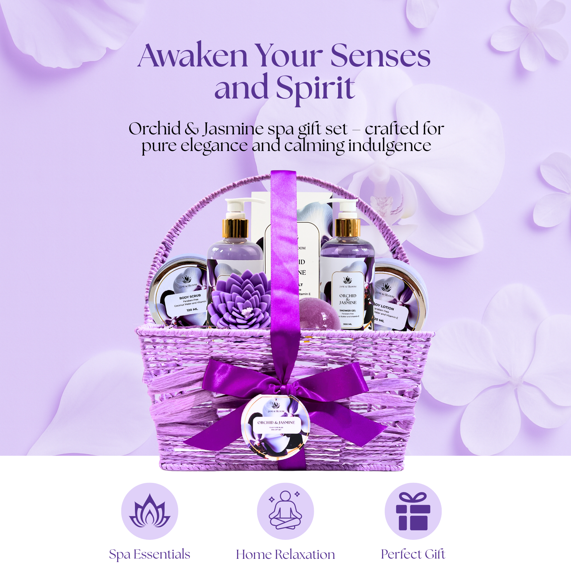 Jane & Bloom - Wholesale Bath & Body Set - 3 Spa Gift Baskets (Mix)6