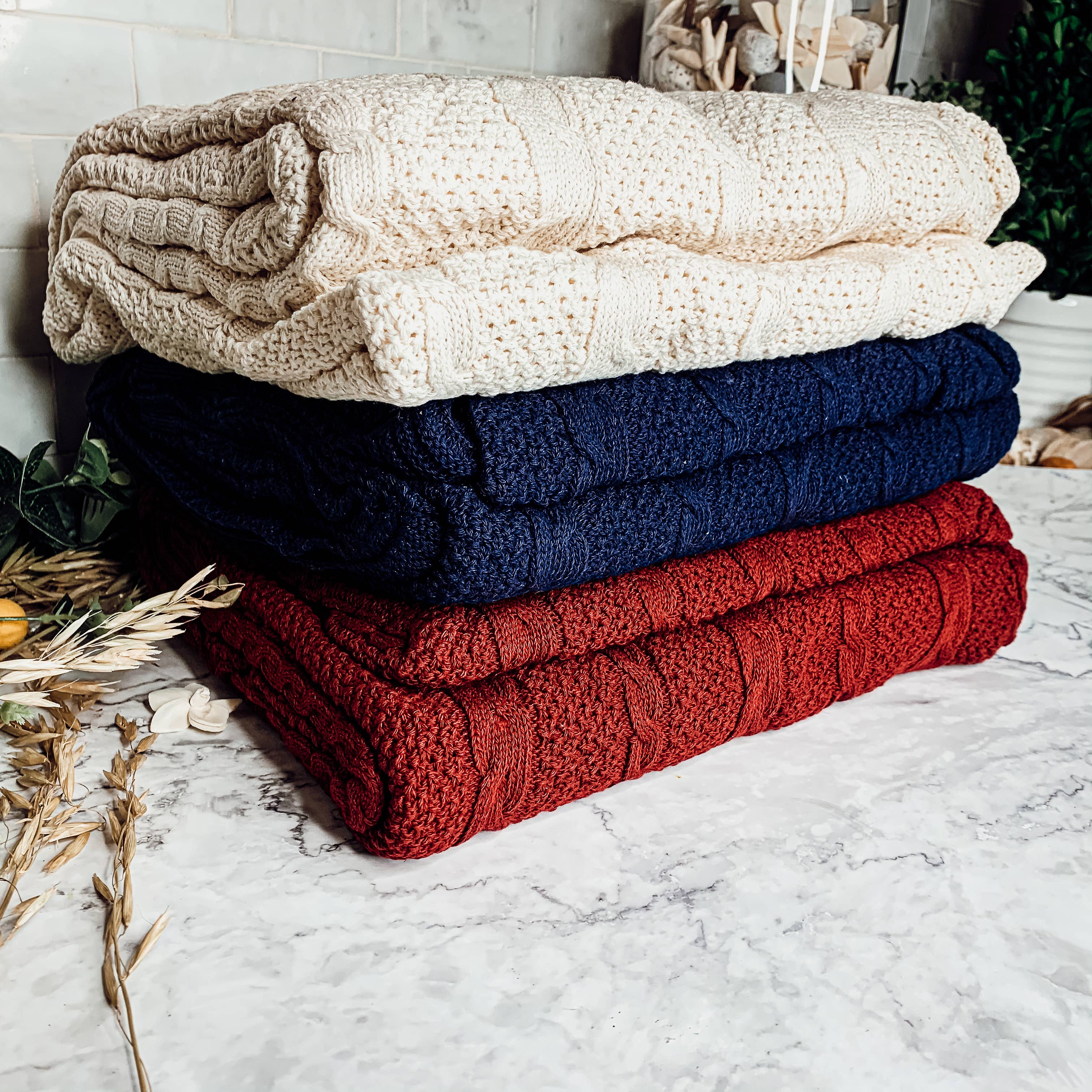Gia Roma - Wholesale Throw Blanket - Claret Knit Sweater Like Throw Blanket, Plant Fiber & Cotton12