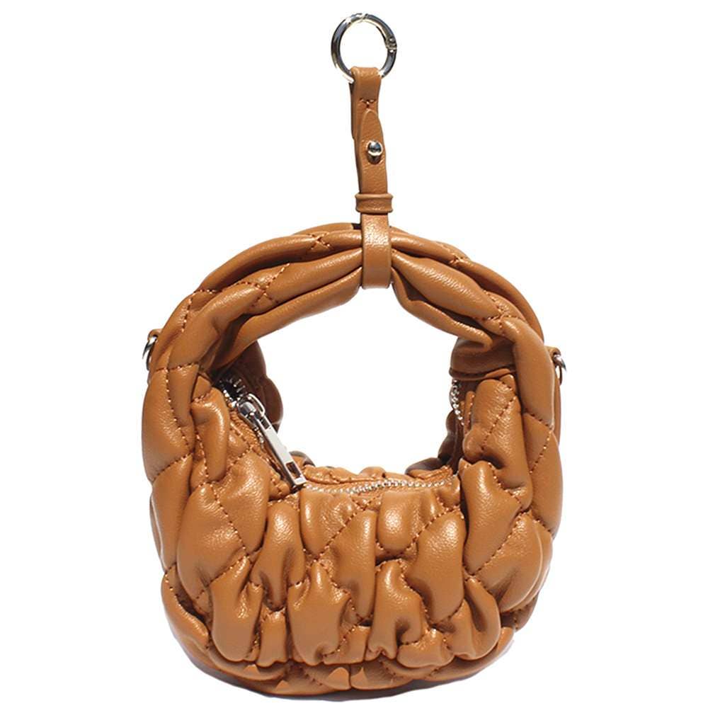 anbfashion - Wholesale Keychain - Unisex - QUILTED CUSHION DESIGN ZIPPER COIN PURSE BAG CHARM 693