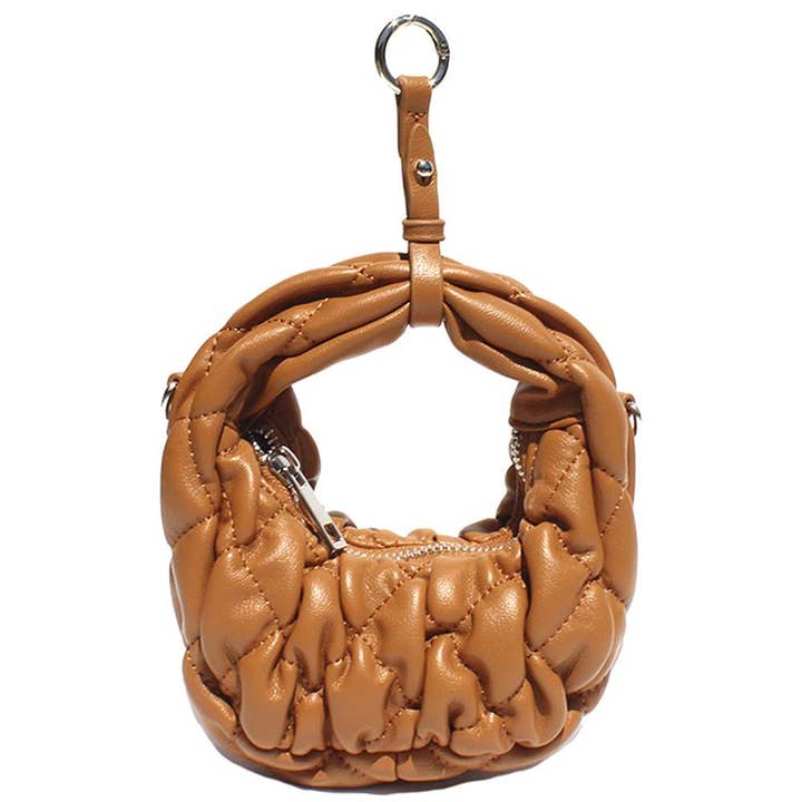 anbfashion - Wholesale Keychain - Unisex - QUILTED CUSHION DESIGN ZIPPER COIN PURSE BAG CHARM 693