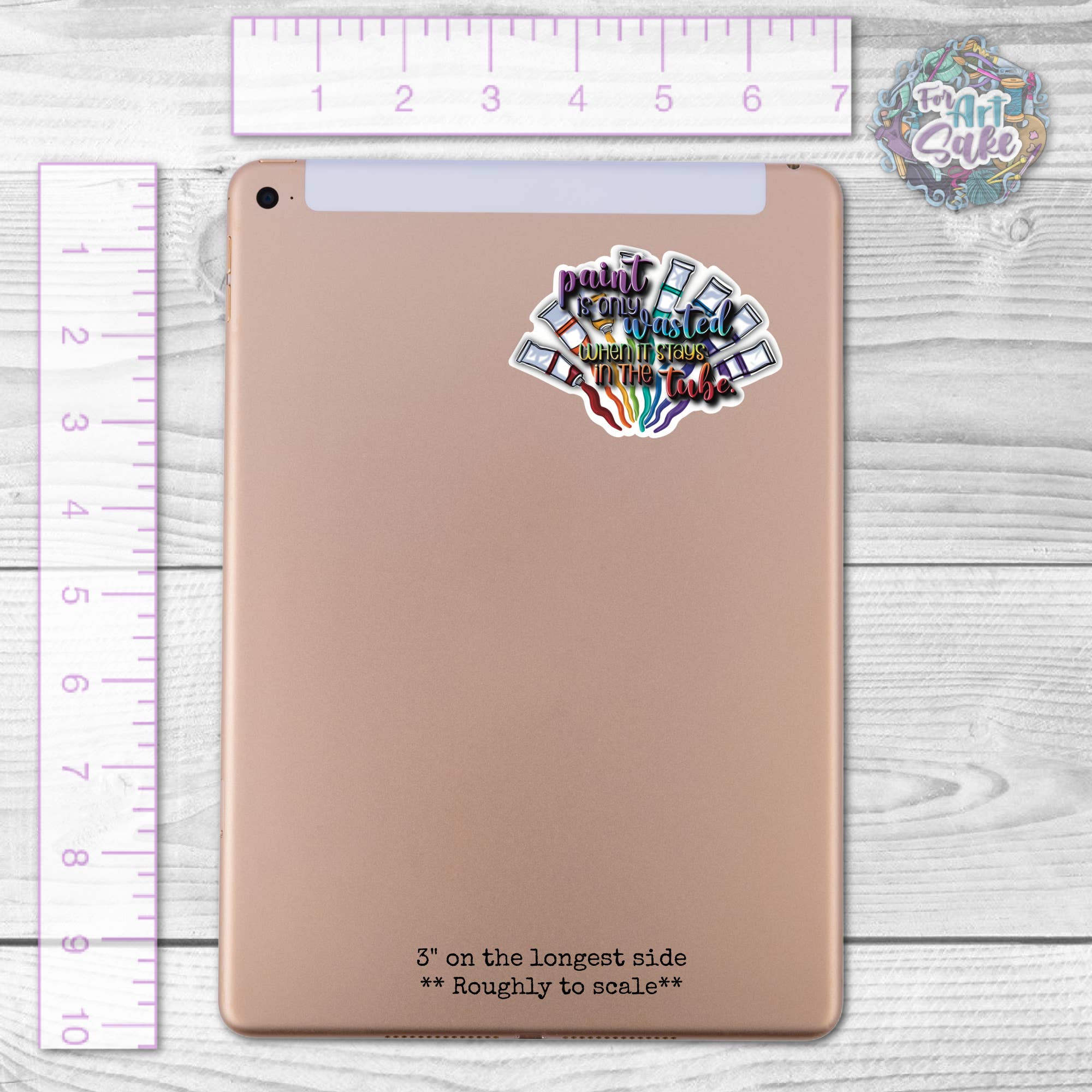 For Art Sake Stickers - Venta al por mayor Pegatina - Pegatina artística de pintura solo se desperdicia en el tubo2