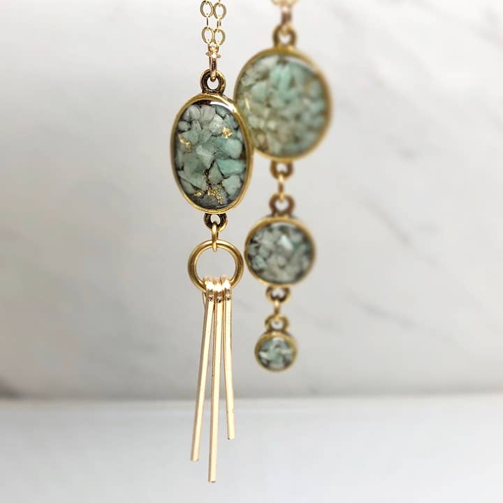 Collana con raggio di amazzonite per la vendita all'ingrosso da parte di June & Simple - by Hadas Kol