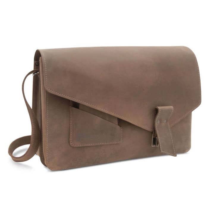 Premium leren schoudertas „Lyon” voor wholesale door Thielemann Leather Manufacturer