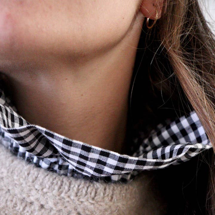 Maho - Wholesale Scarf - Women's - Barry black gingham0