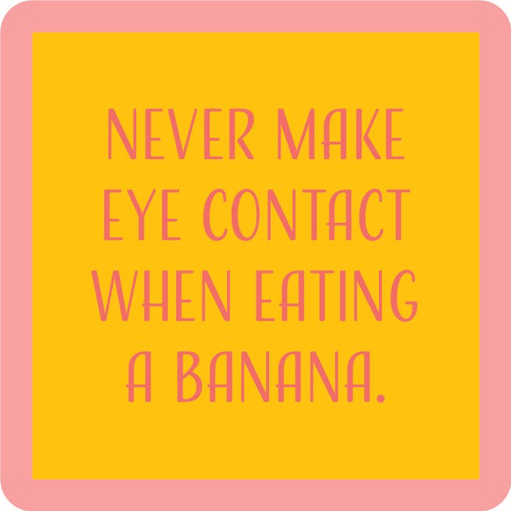 Drinks on Me - Wholesale Coasters - COASTER Banana | Funny Party Gift | Home Bar Decor