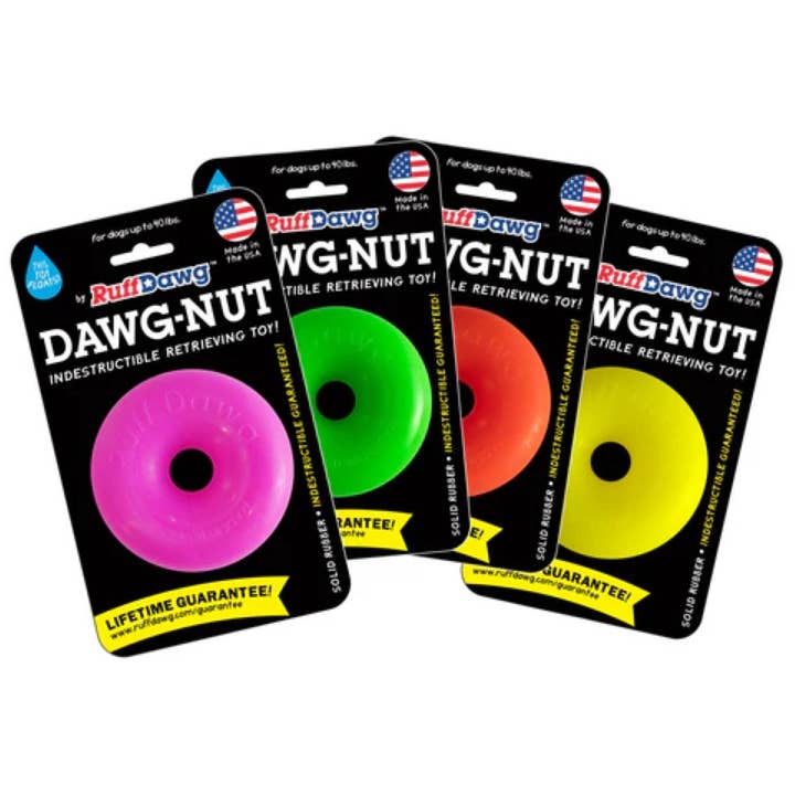 Playful Tail - Wholesale Pet Toy - Dog - Ruff Dawg Indestructible Dawg Nut Dog Toy, Assorted (2 Sizes Available)