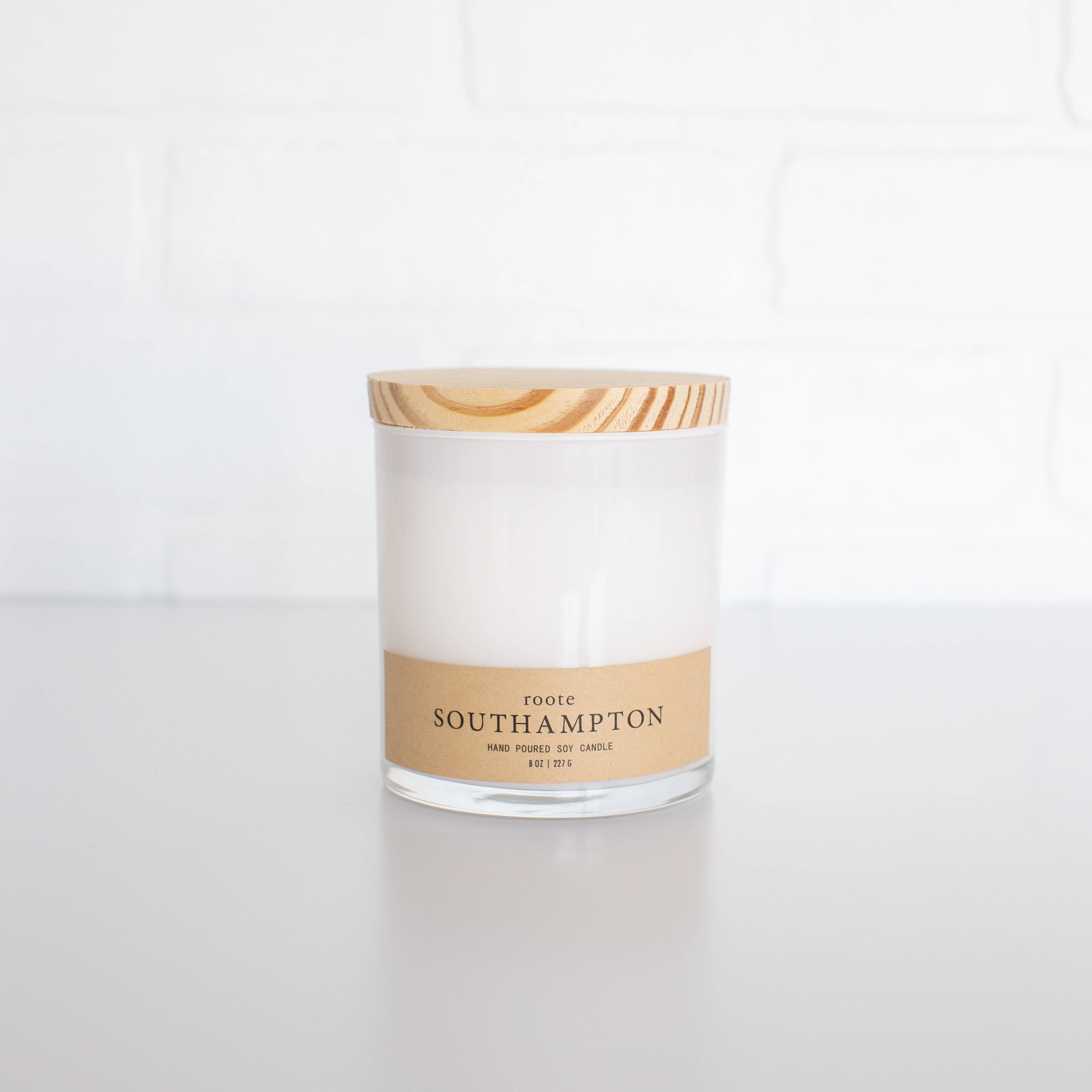 roote - Wholesale Jar/Filled Candle - Apothecary - Southampton Scented Soy Candle White Tumbler1