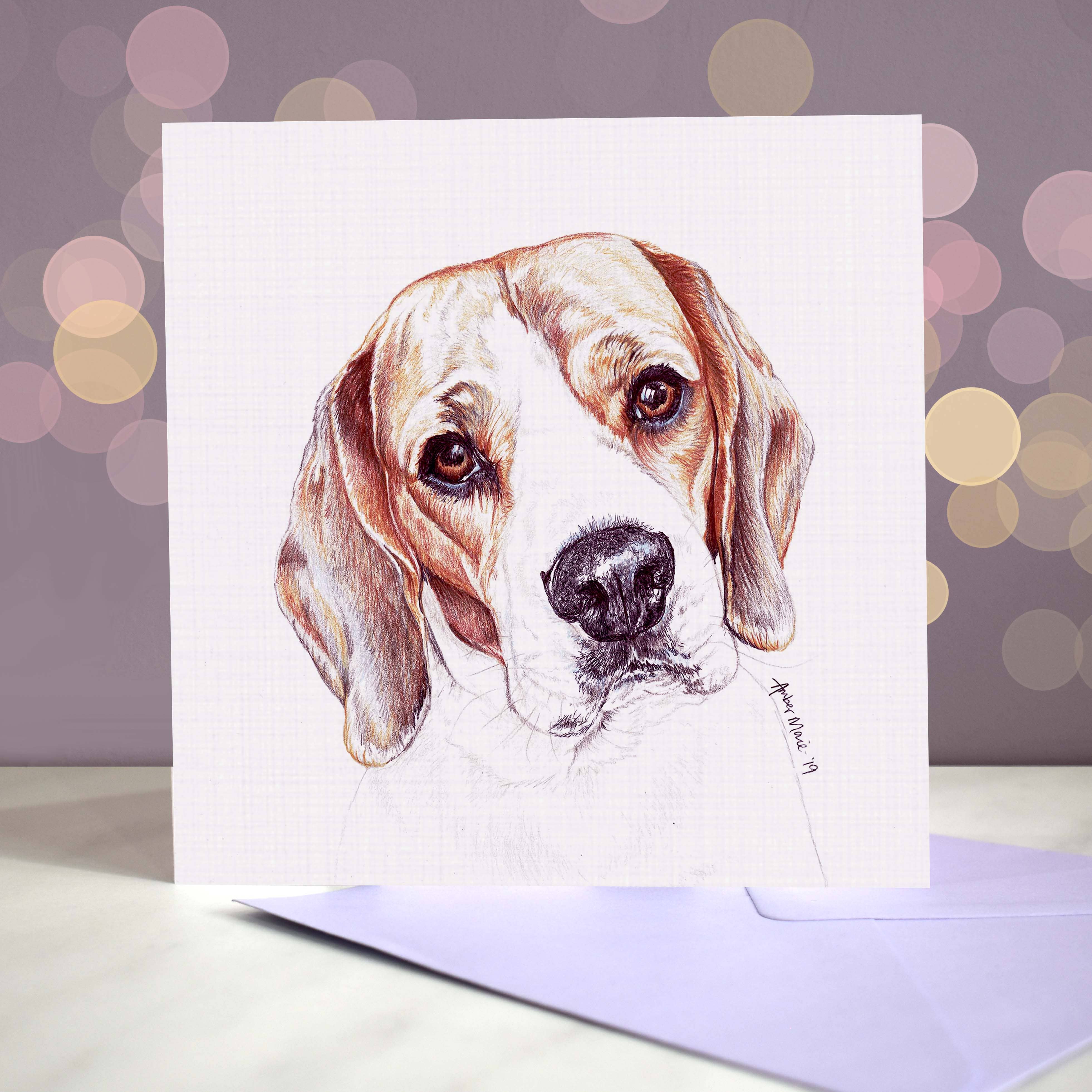Amber Marie Studio - Wholesale Everyday Greeting Card - Beagle Most Pupular Greetings Card1