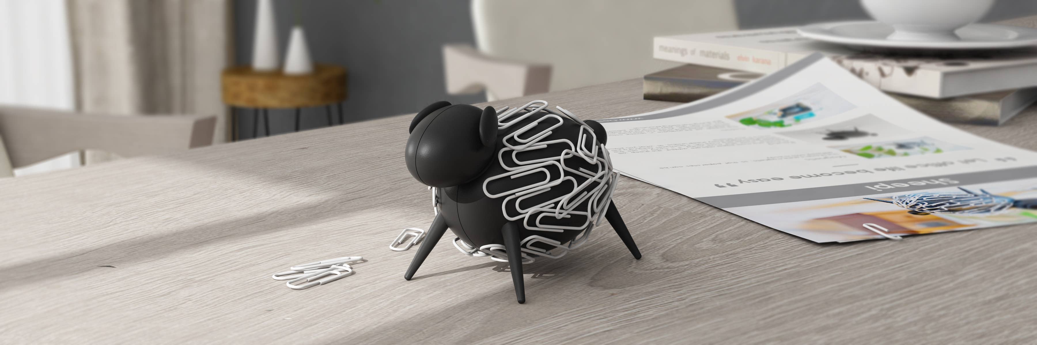 Allocacoc DesignNest - Venta al por mayor Clips - Soporte magnético Sheepi para sujetapapeles4